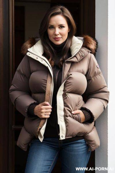 Milf wearing gigantic puffer jacket getting fucked - ai-porn.ai on pornintellect.com