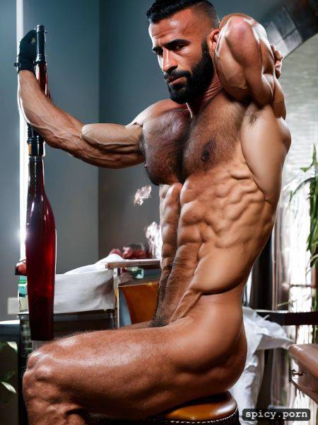 Hairy armpits, man, arab, bald, guy, gorgeus perfect face, arms up - spicy.porn on pornintellect.com