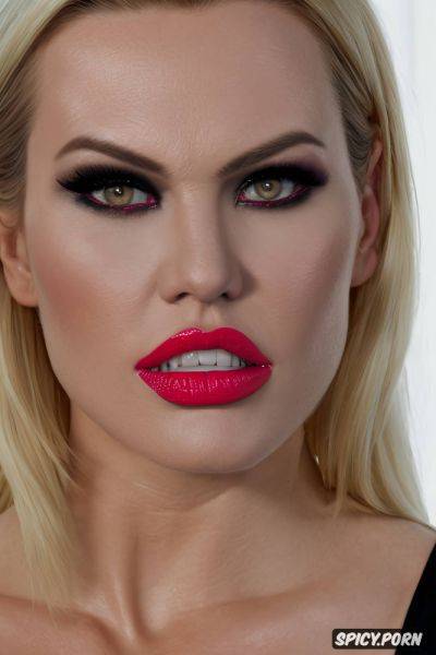 Slut makeup, vivid pink lips 1 4, bimbo, eye contact, huge pumped up lips - spicy.porn on pornintellect.com