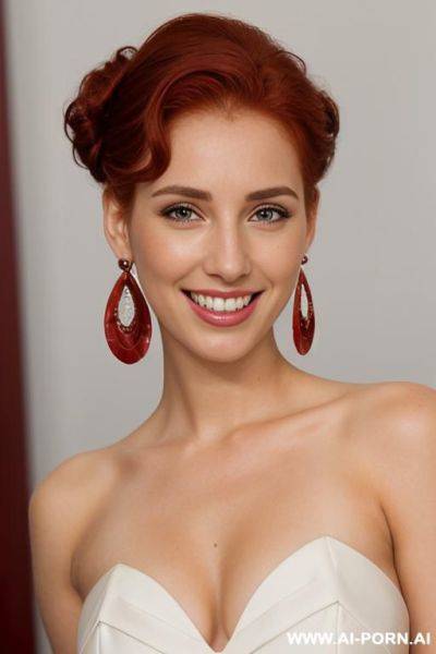 Hartung, earrings. perfect detailed symmetrical eyes. - ai-porn.ai on pornintellect.com