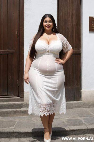 Supermodel, mexican, long hair, hourglass shaped, beautiful eyes, extra thicc, super plump, ssbbw, huge - ai-porn.ai - Mexico on pornintellect.com