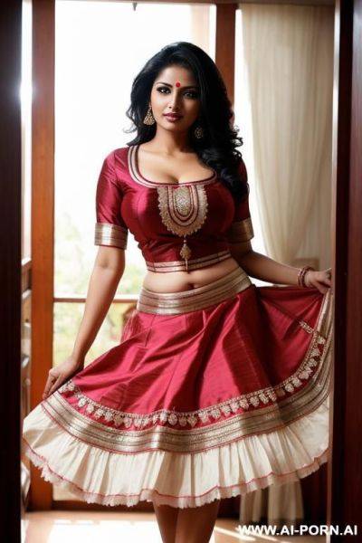 Indian women in blouse and petticoat - ai-porn.ai - India on pornintellect.com