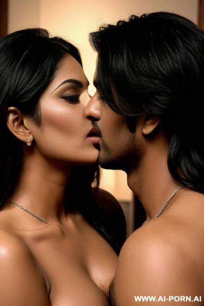 Sexy naked indian women kissed by man - ai-porn.ai - India on pornintellect.com