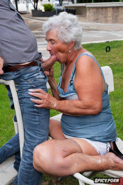 Granny hobo dirty poor sit on bench outside detailed big labia - spicy.porn on pornintellect.com