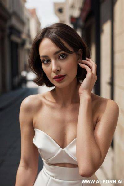 Woman, s, d, white dress - ai-porn.ai on pornintellect.com