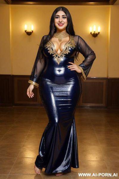 Pretty face chubby naked big ass wide hips full body view oiled wet in the night - ai-porn.ai on pornintellect.com