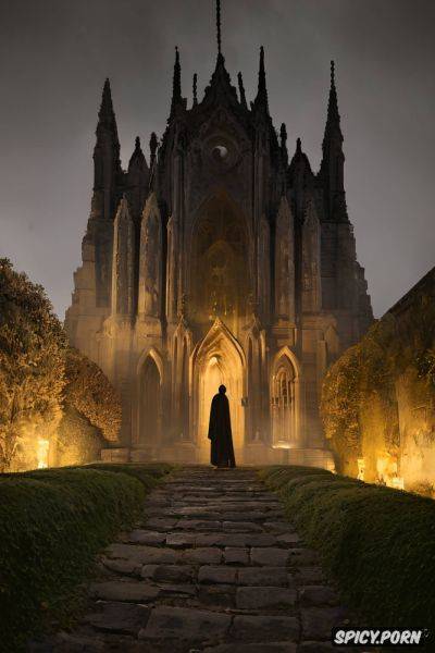 Haunting human skeleton, some meters away, moonlight, scary glowing grim reaper - spicy.porn on pornintellect.com