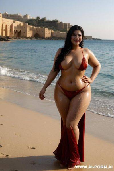 Pretty face chubby naked big ass wide hips full body wet view oiled in the dark - ai-porn.ai on pornintellect.com