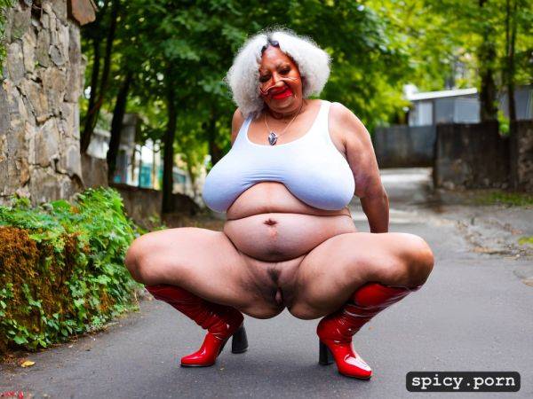 Hand in the pussy, wo obeses granny, big fat ass, highres, big belly - spicy.porn on pornintellect.com