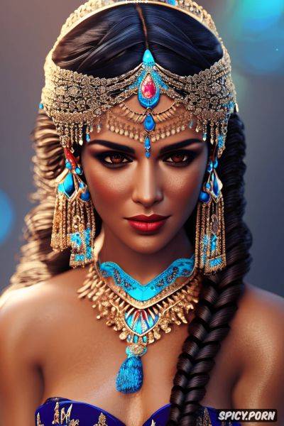 Flowing low cut sheer blue arab dress, masterpiece, princess jasmine - spicy.porn on pornintellect.com