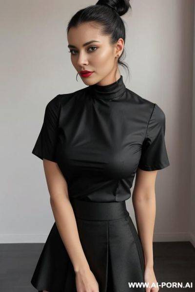 (black skirt) (u-neck shirt) - ai-porn.ai on pornintellect.com