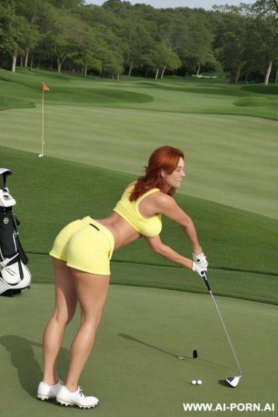 Curvy mom, big tits, camisole, red lip, red pants - ai-porn.ai on pornintellect.com