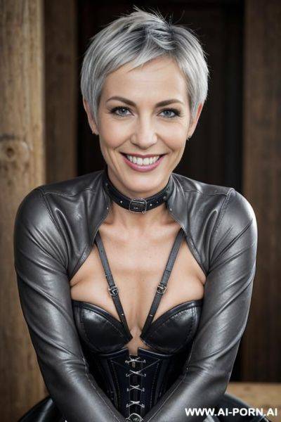 Slender, corset, gloves, boots, collar - ai-porn.ai on pornintellect.com