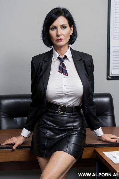 Mistress in leather outfit - ai-porn.ai on pornintellect.com