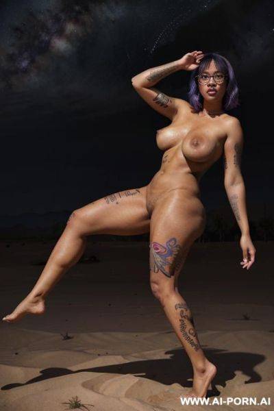 Full length body, voluptuous ass, totally nude, totally naked, huge ass, big ass, thick ass, curvy ass, big butt, thick butt, big booty, thick booty, phat booty, phat ass, dark tanned - ai-porn.ai on pornintellect.com