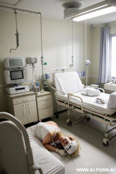 ((((medium shot)))) at hospital room ((((bent over hugging an oldchap man in bed)))) (((( pretty face italian bimbo wife full lips smile)))) ((((sexy and tight nurse white shirt half cleavage - ai-porn.ai - Italy on pornintellect.com