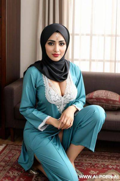 Pakistani, headscarf, shot from head to knee - ai-porn.ai - Pakistan on pornintellect.com