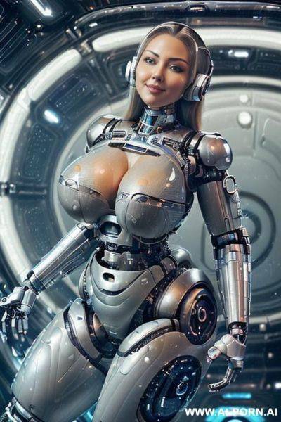 (((realistic look, super realistic))) ((spaceship)) ((front view)) (((beautiful cyborg woman))) (((sexy cyborg woman))) (((chinese))) ((blonde)) ((long thick hair)) (((perfectly beautiful face, sexy plump - ai-porn.ai - China on pornintellect.com