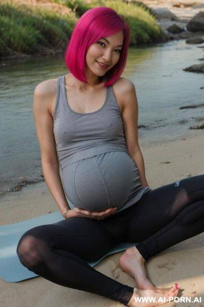 1 month pregnant , cumshot on boobs - ai-porn.ai on pornintellect.com