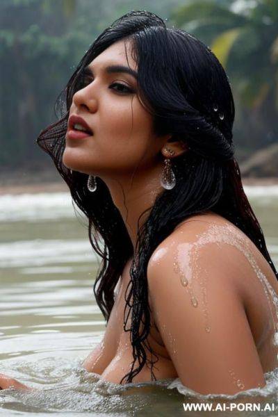 Bhumi pednekar kissing nastiya roy , naked, wet hair, droplets of water on body - ai-porn.ai on pornintellect.com