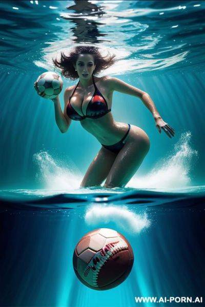 Make logo football ball under water splash - ai-porn.ai on pornintellect.com