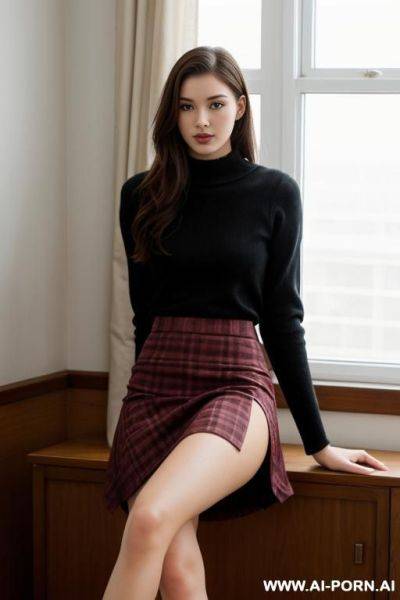 Skirt, sitting - ai-porn.ai on pornintellect.com