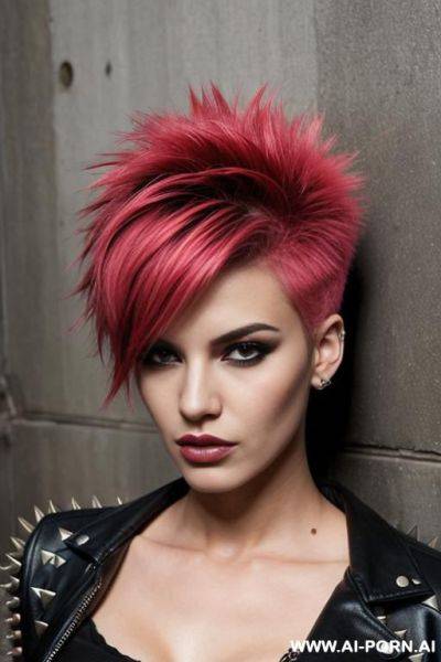 Young punk woman with spiky hair - ai-porn.ai on pornintellect.com