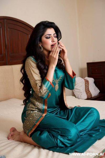 Pakistani pathan women with pashto half dress doing sex afghan man in gy style on bed and crying taking intercourse.please in gy style position - ai-porn.ai - Pakistan - Afghanistan on pornintellect.com