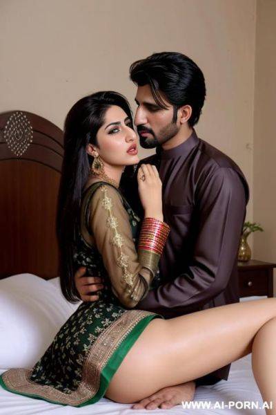 Pakistani pathan women with pashto half dress doing sex afghan man in gy style on bed and crying taking intercourse. - ai-porn.ai - Pakistan - Afghanistan on pornintellect.com