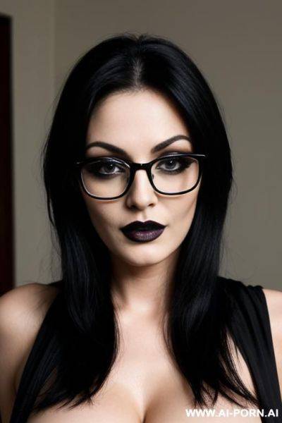 Goth, topless, , glasses, o face, slutty - ai-porn.ai on pornintellect.com