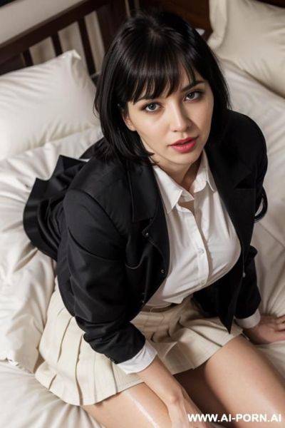 Black hair, blue eyes, naked - ai-porn.ai on pornintellect.com