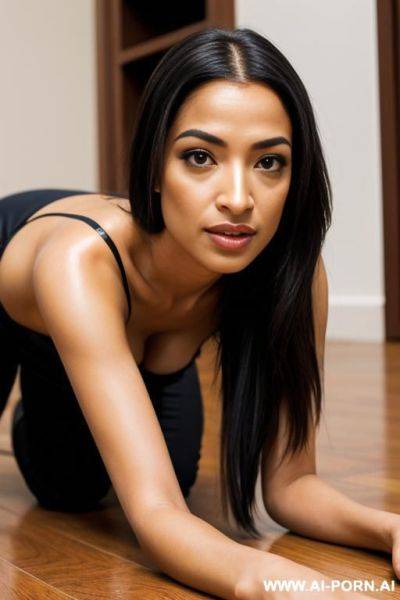 Aoc, kneeling on the floor - ai-porn.ai on pornintellect.com