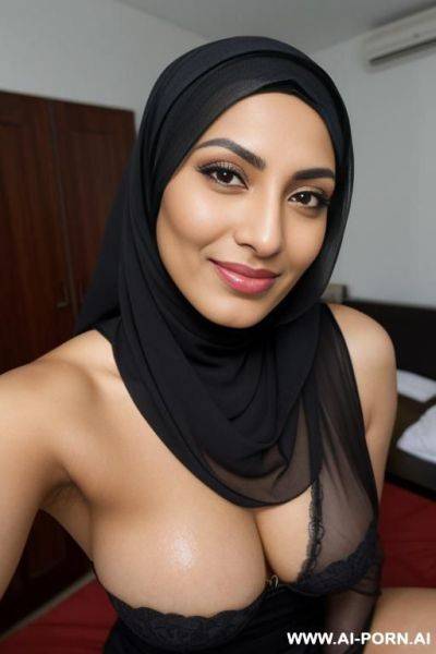 Pretty mature arab woman, wearing nog but a hijab, looking annoyed, smutty, whore, saggy, cum on face, cinematic lighting, horny, seductive, hijabi, orgy, gangbang, groupsex, blowjob, blowbang, porn - ai-porn.ai on pornintellect.com