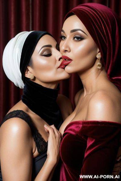Two granny arabic nude with velvet hijab kissing - ai-porn.ai on pornintellect.com