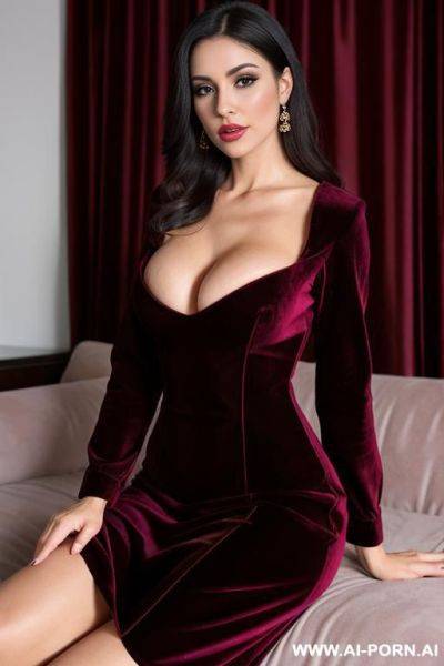 Cumshot cum on velvet dress - ai-porn.ai on pornintellect.com