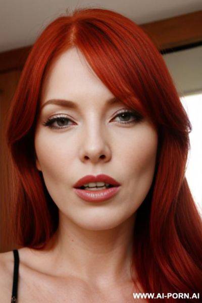 A red haired woman getting face fucked - ai-porn.ai on pornintellect.com