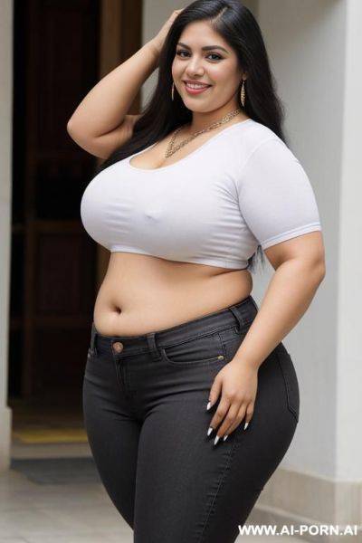 Latina, chola, mexican, (masterpiece), long hair, tight clothes, extremely thicc - ai-porn.ai - Mexico on pornintellect.com