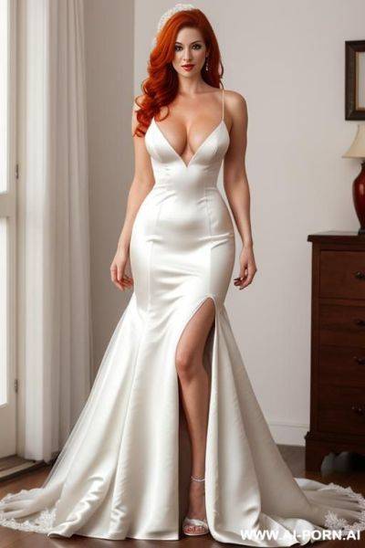 (full body view) (mature woman) (slutty bride) (fit body) - ai-porn.ai on pornintellect.com