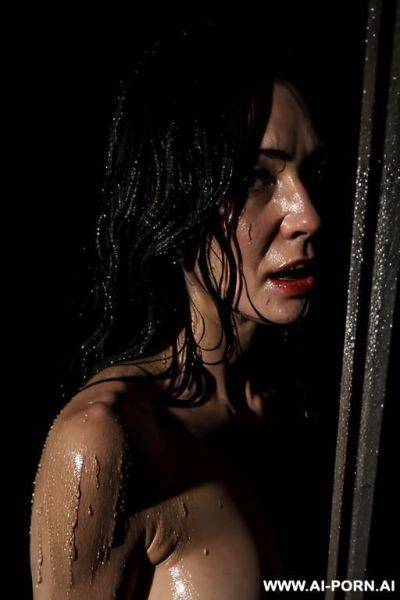 Spying on woman changing in the dark, damp, moist, wet, outraged, - ai-porn.ai on pornintellect.com