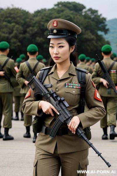 Asian female soldiers - ai-porn.ai on pornintellect.com