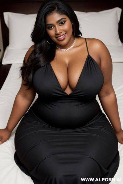 (close up) (extra large bbw) smiling dark skin pakistani woman) (deep v cut cocktail dress) (nip slip) ( extra thicc) (big boned) (wide hips) - ai-porn.ai - Pakistan on pornintellect.com