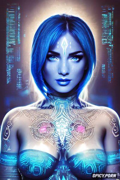 Holographic projection, k shot on canon dslr, cortana halo combat evolved beautiful face digital blue - spicy.porn on pornintellect.com