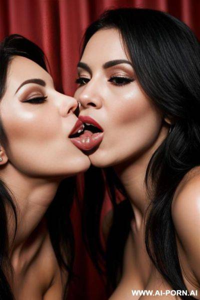 Two womanage womans making out with cum in mouths - ai-porn.ai on pornintellect.com