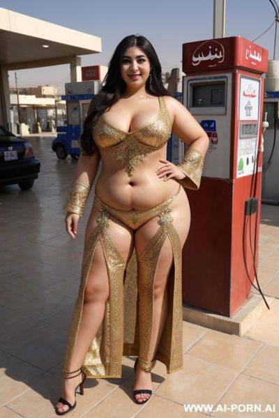 Pretty face chubby naked big ass wide hips full body view oiled - ai-porn.ai on pornintellect.com