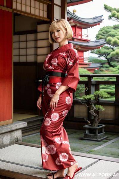 Japanese woman, blonde bobcut - ai-porn.ai - Japan on pornintellect.com