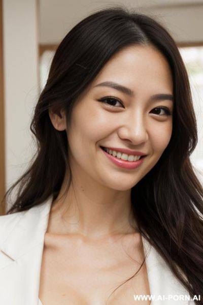 Highly expressive. japanese. long wavy gradient-brunette hair. close-up in decent clothes. she is natural. real-life sei-ra sodes-hiro! it seems as if she draws me closer.in new-zeland - ai-porn.ai - Japan on pornintellect.com