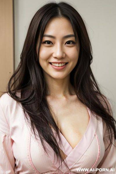 Highly expressive. japanese patissier. long wavy gradient-brunette hair. close-up in decent clothes. she is natural. real-life sei-ra sodes-hiro! it seems as if she draws me closer. - ai-porn.ai - Japan on pornintellect.com