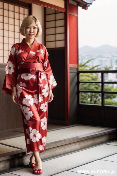 Japanese woman, blonde bobcut - ai-porn.ai - Japan on pornintellect.com
