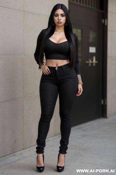 Mexican, , hourglass figure, supermodel, long hair, chola style - ai-porn.ai - Mexico on pornintellect.com