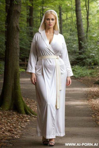 Hot woman, flashing ass, naked nun, lingerie, beautiful face, concentrated gaze, face - ai-porn.ai on pornintellect.com